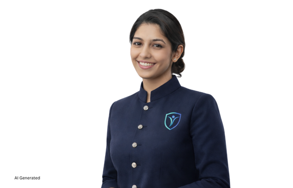 Lady employee of careknight